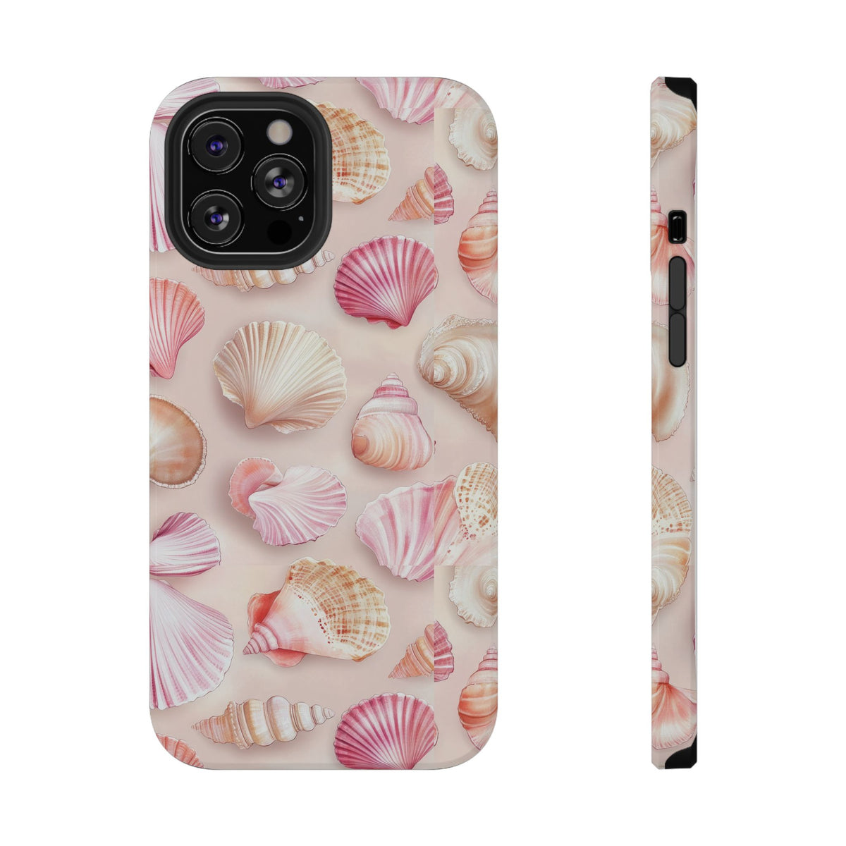 Blush Seashell protective phone case for iPhone 12 Pro Max, glossy finish