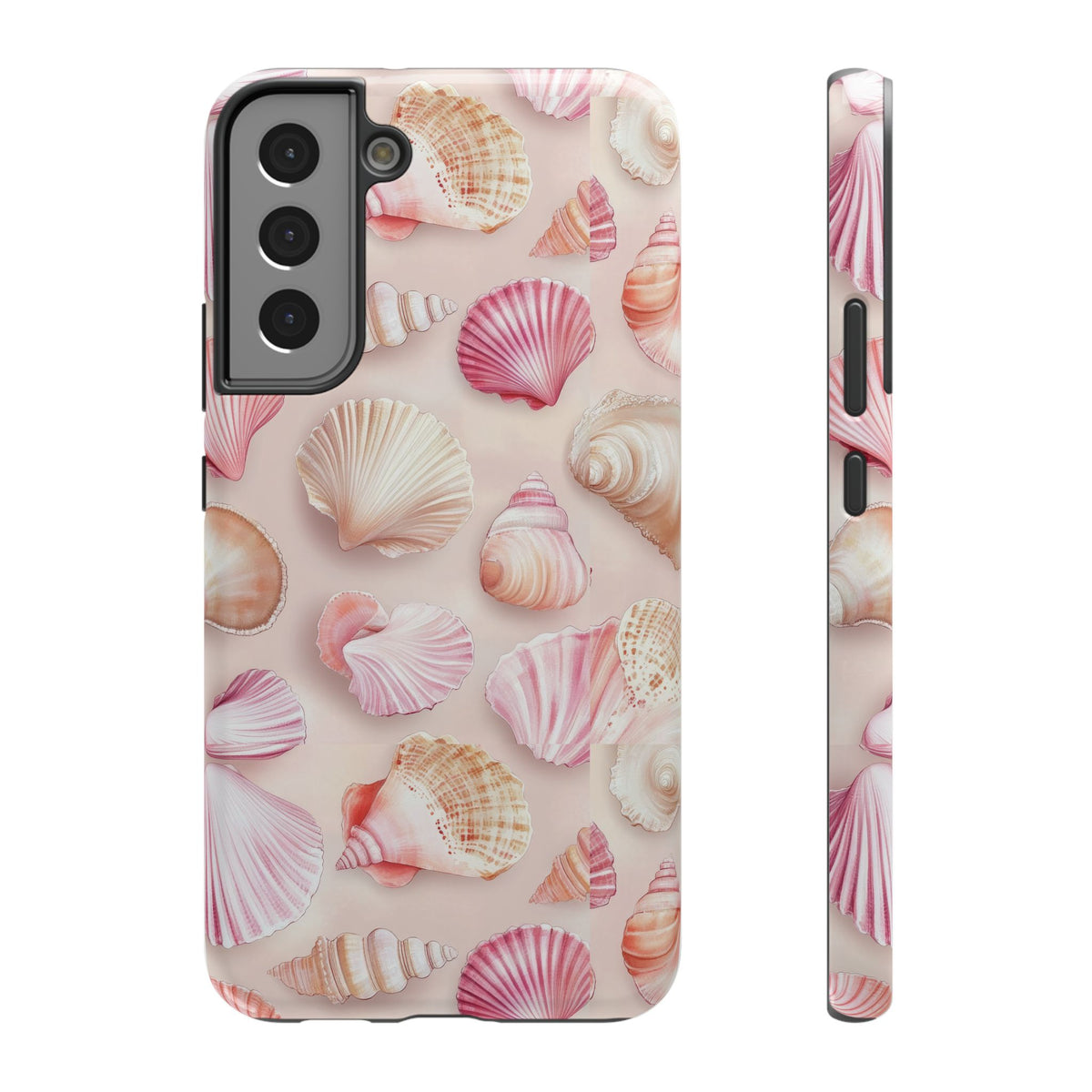 Blush Seashell protective phone case for Samsung Galaxy S22 Plus, glossy finish