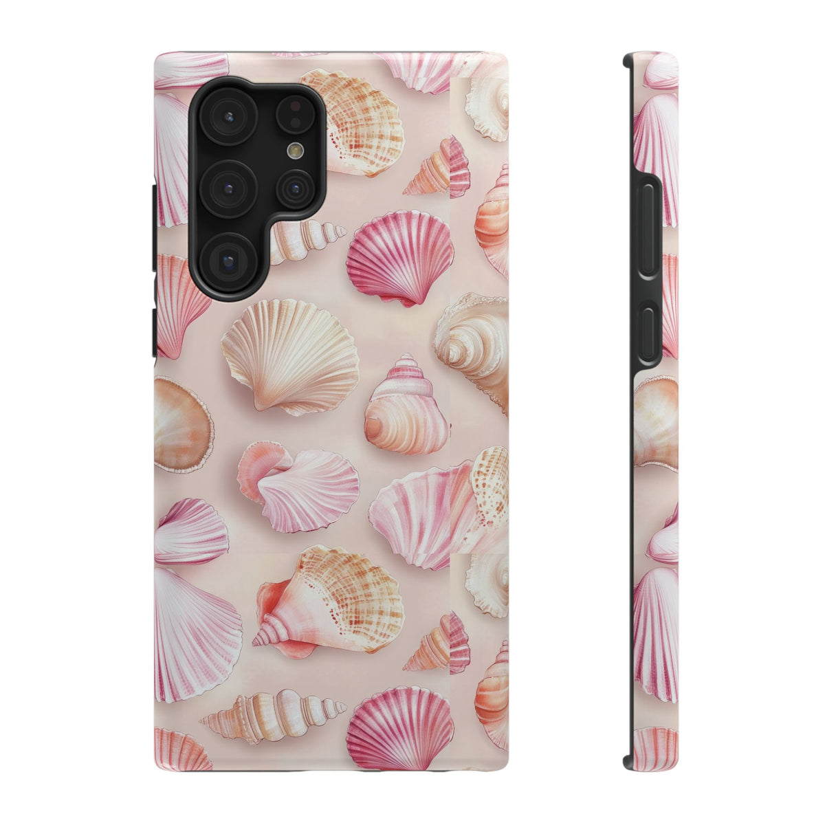 Blush Seashell protective phone case for Samsung Galaxy S22 Ultra, glossy finish