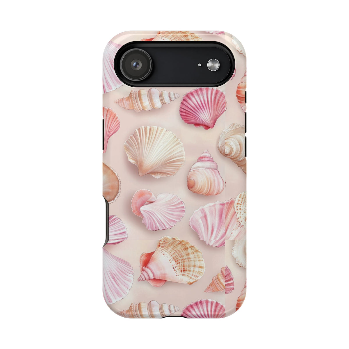 Blush Seashell protective phone case for iPhone 17 Air, glossy finish