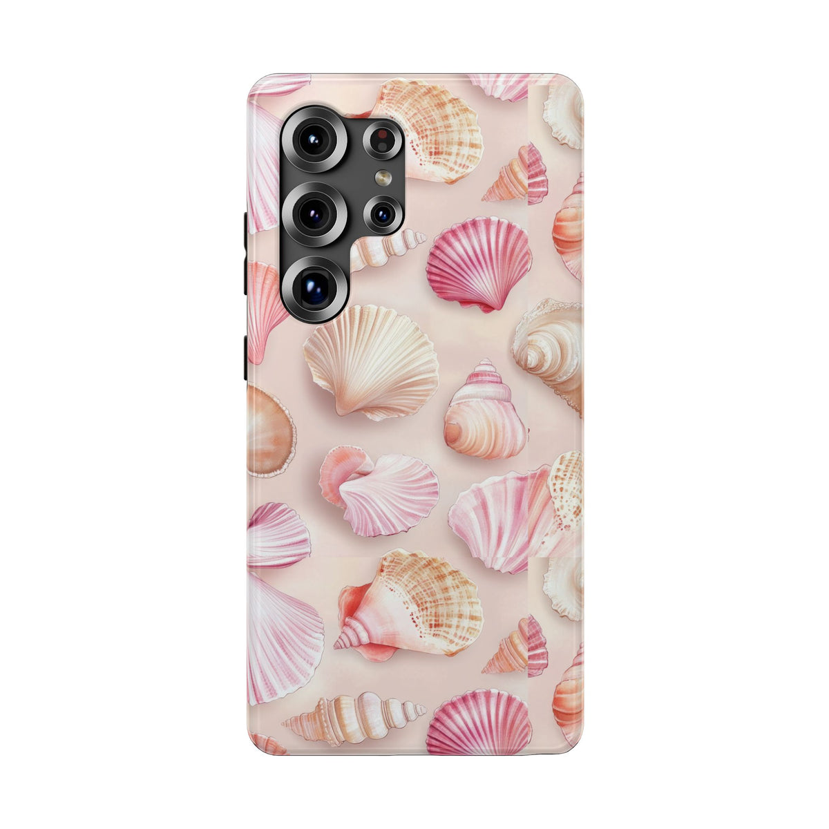 Blush Seashell protective phone case for Samsung Galaxy S25 Ultra, glossy finish