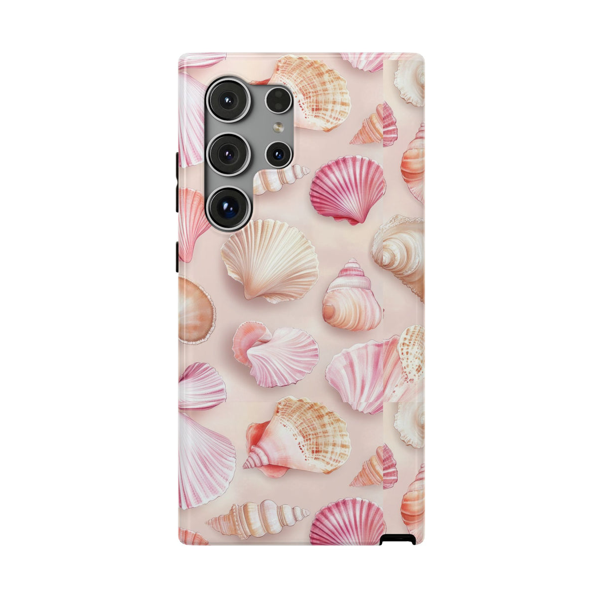 Blush Seashell protective phone case for Samsung Galaxy S24 Ultra, glossy finish
