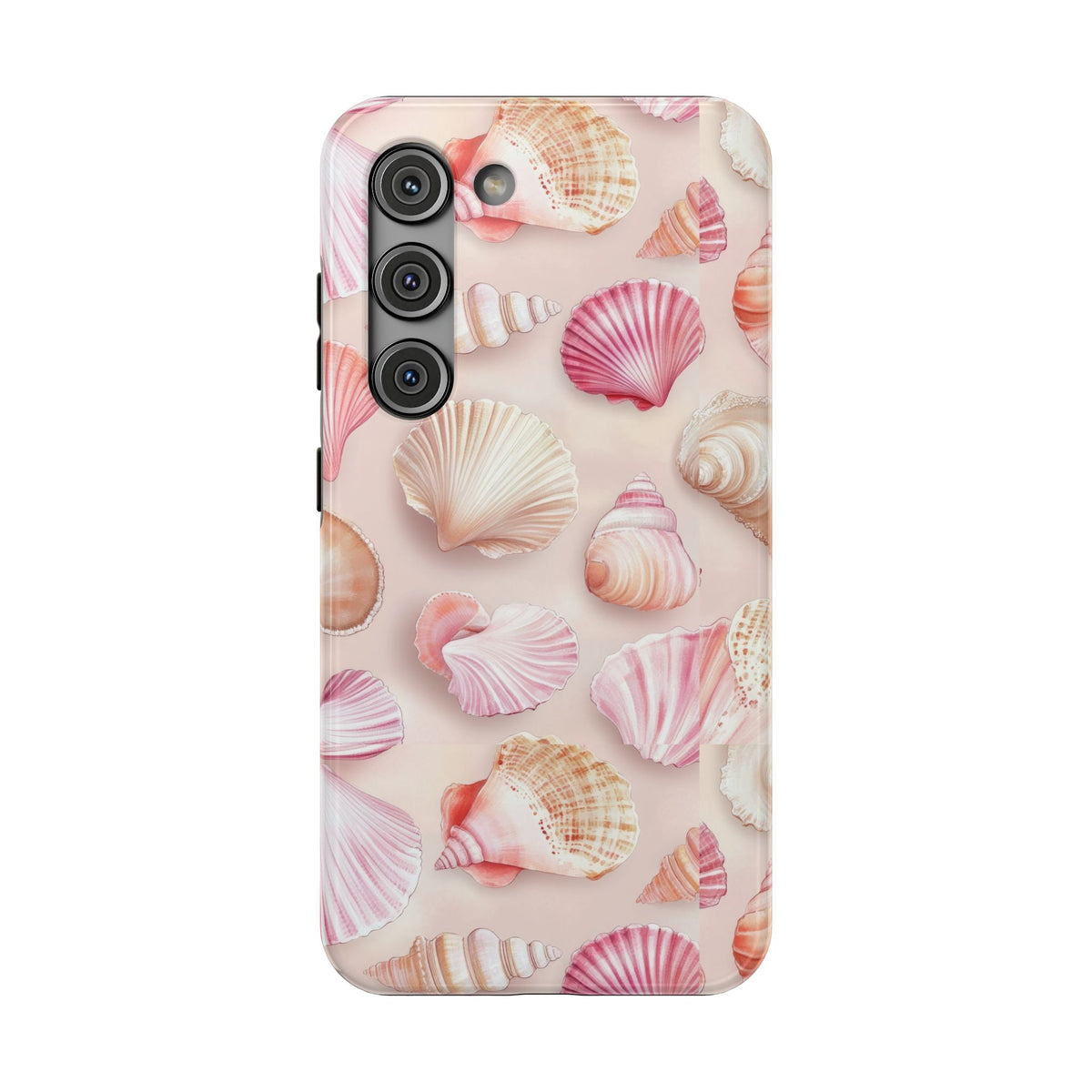 Blush Seashell protective phone case for Samsung Galaxy S23, glossy finish