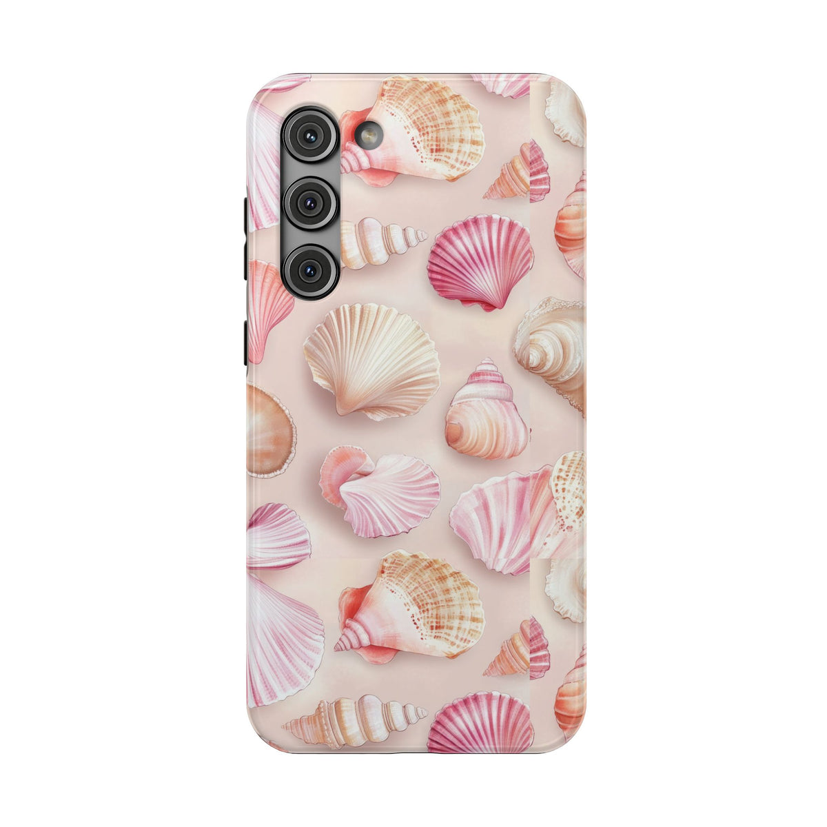 Blush Seashell protective phone case for Samsung Galaxy S23 Plus, glossy finish