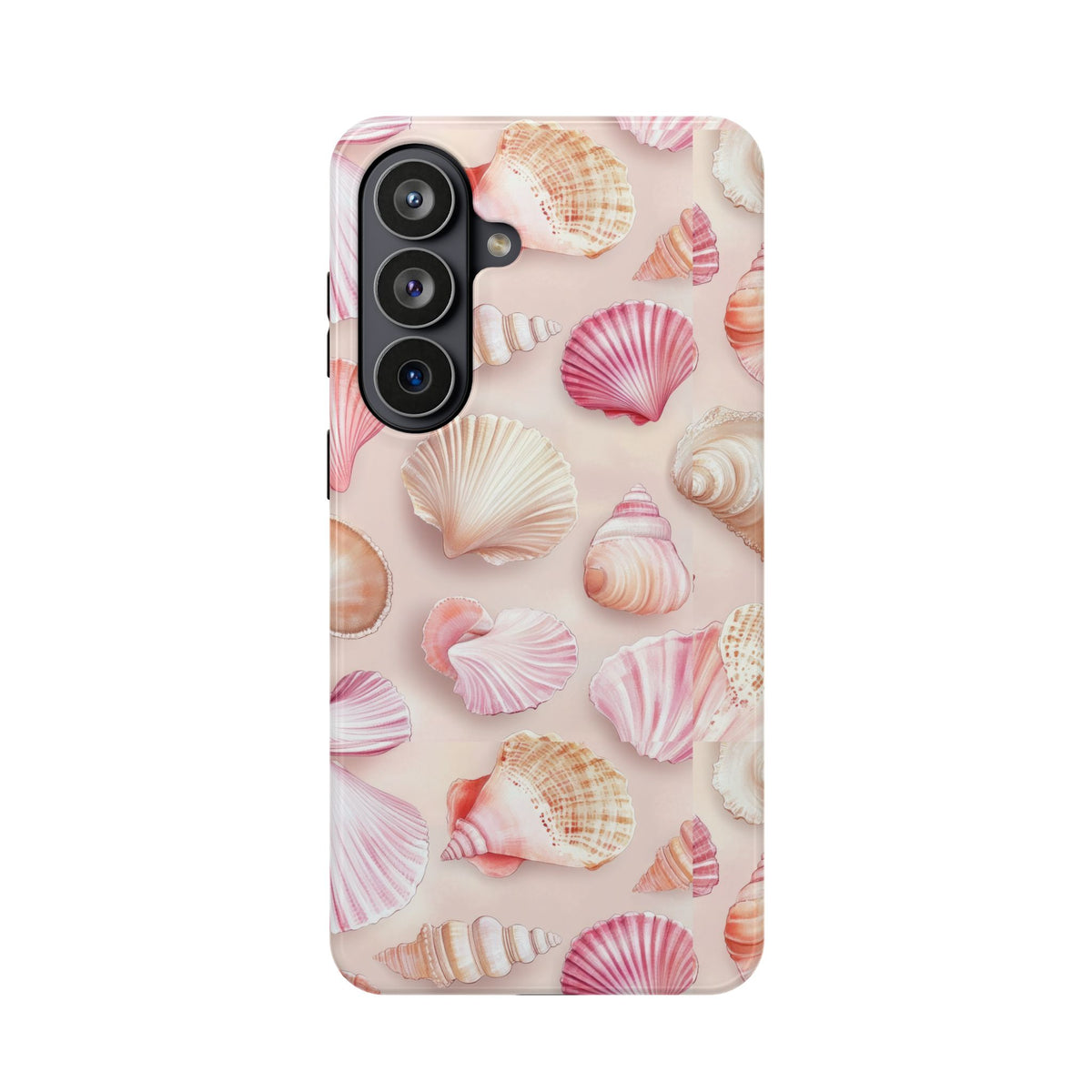 Blush Seashell protective phone case for Samsung Galaxy S26 Plus, glossy finish