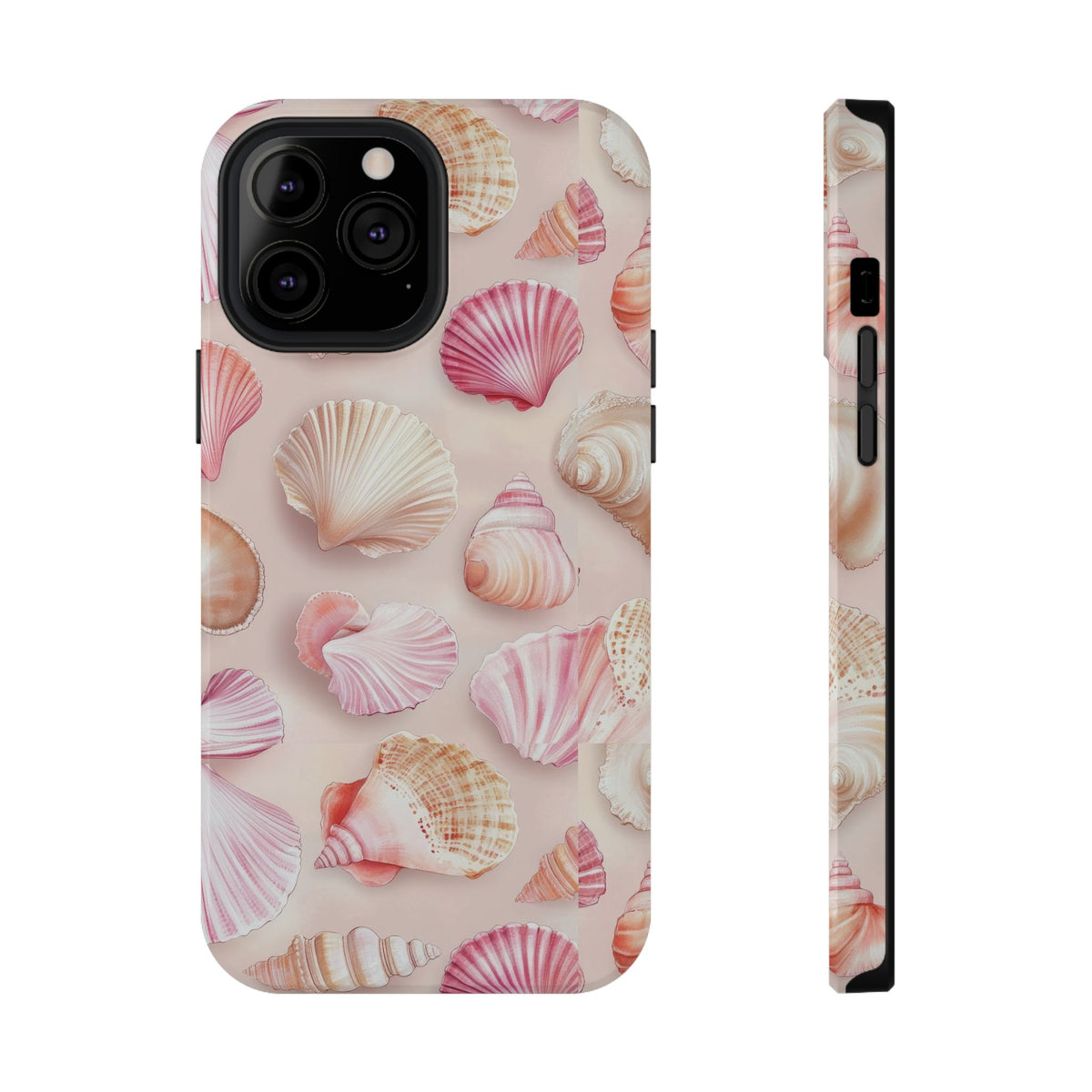 Blush Seashell protective phone case for iPhone 13 Pro Max, glossy finish