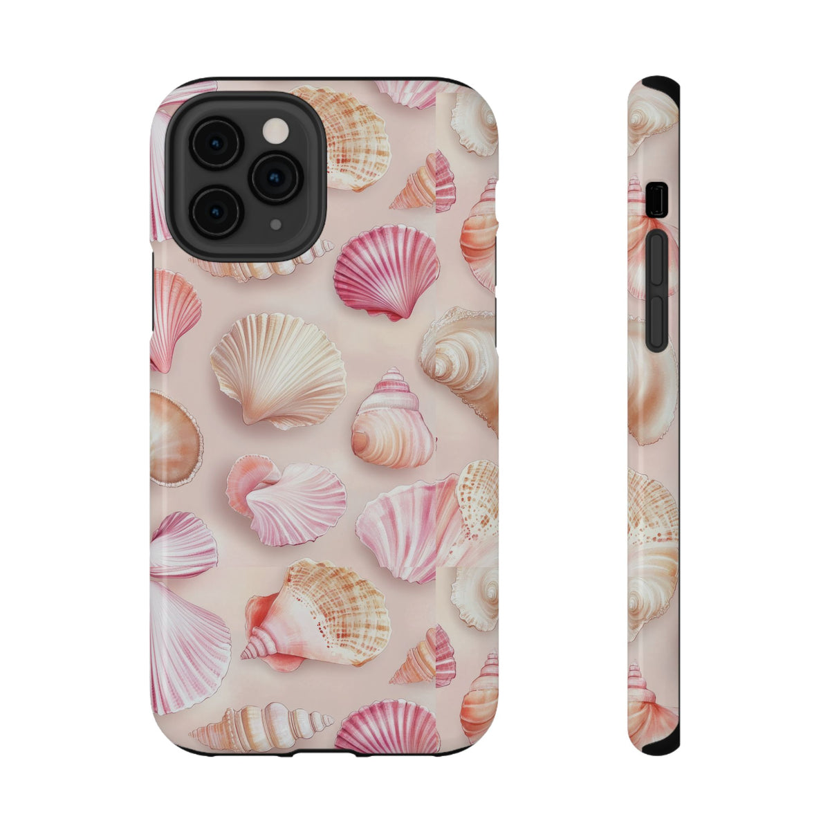 Blush Seashell protective phone case for iPhone 11 Pro, glossy finish