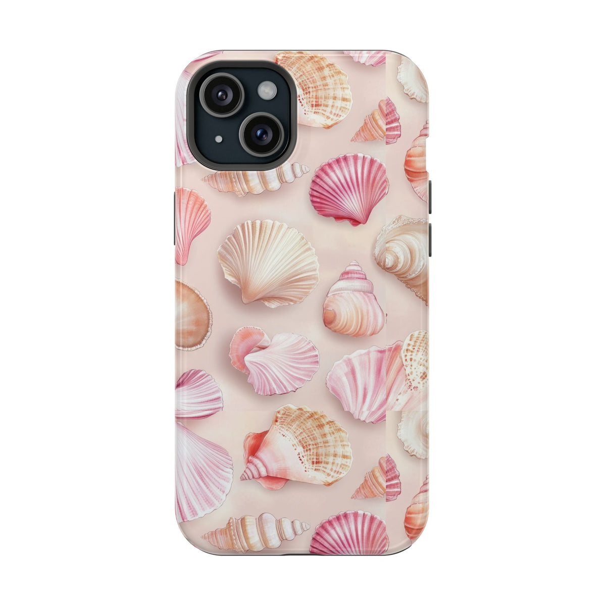 Blush Seashell MagSafe case for iPhone 15 Plus, glossy finish