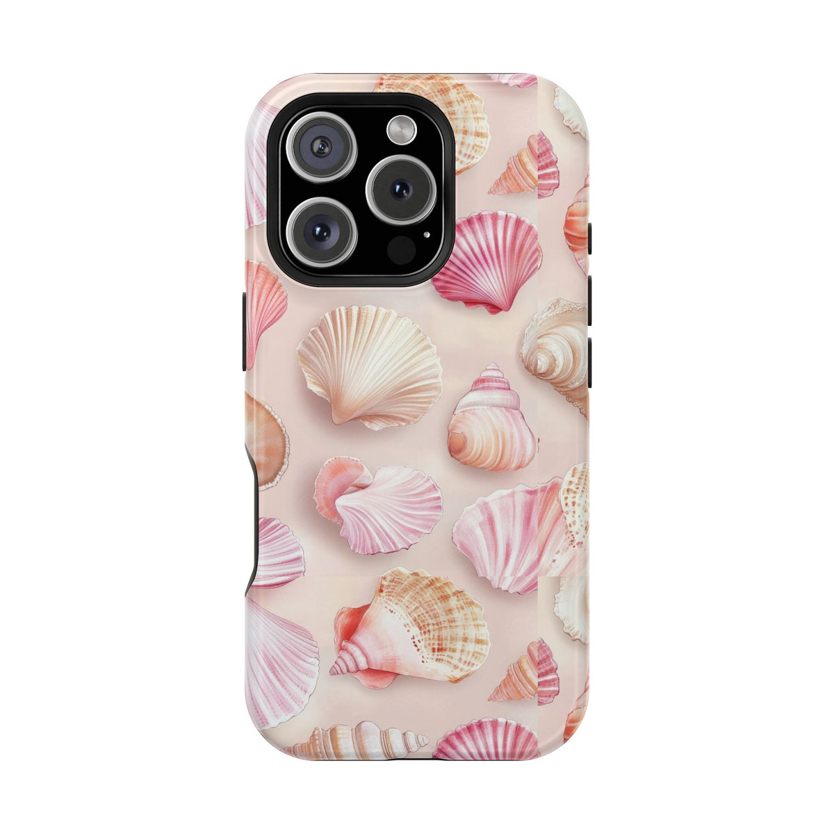 Blush Seashell MagSafe case for iPhone 16 Pro, glossy finish