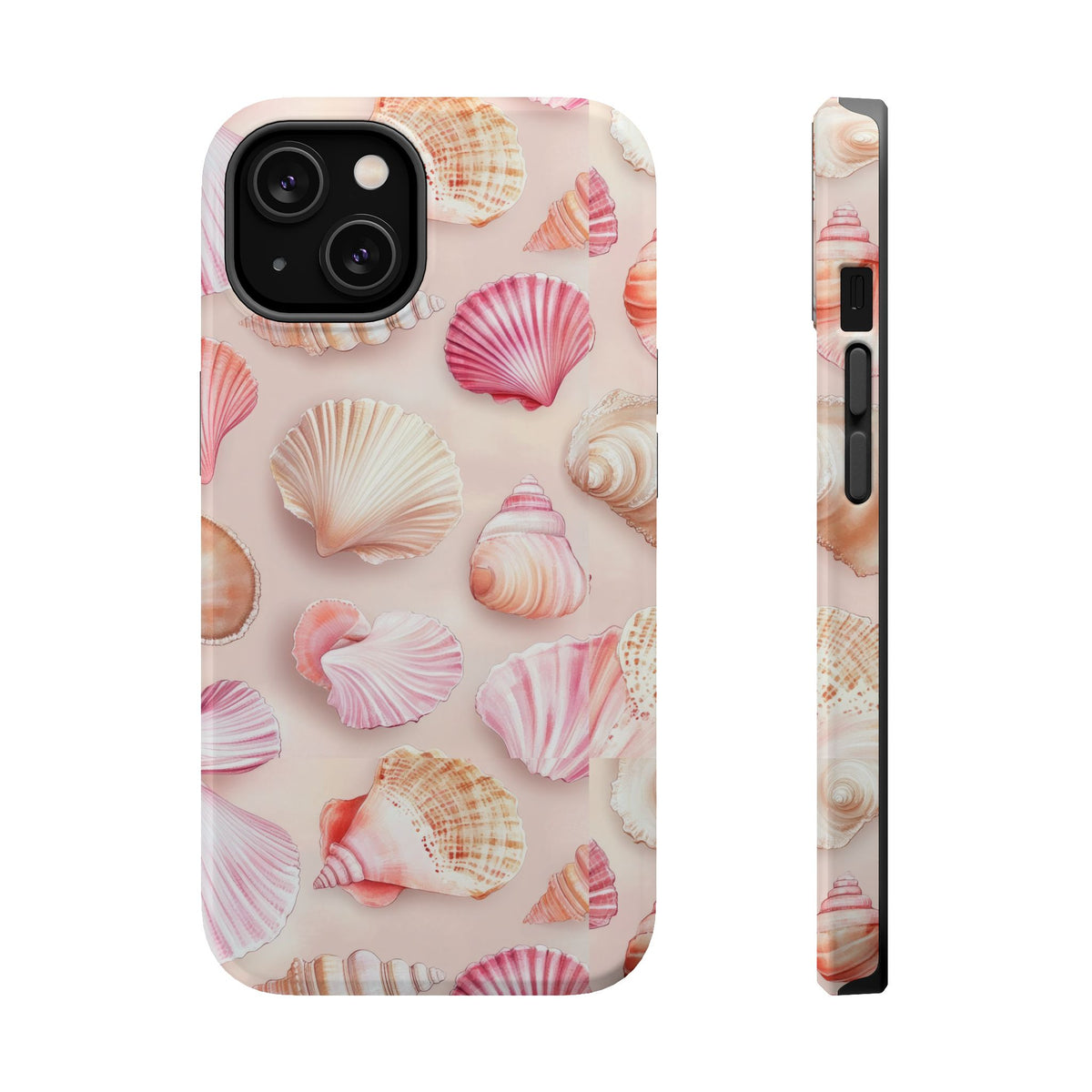 Blush Seashell MagSafe case for iPhone 14, glossy finish