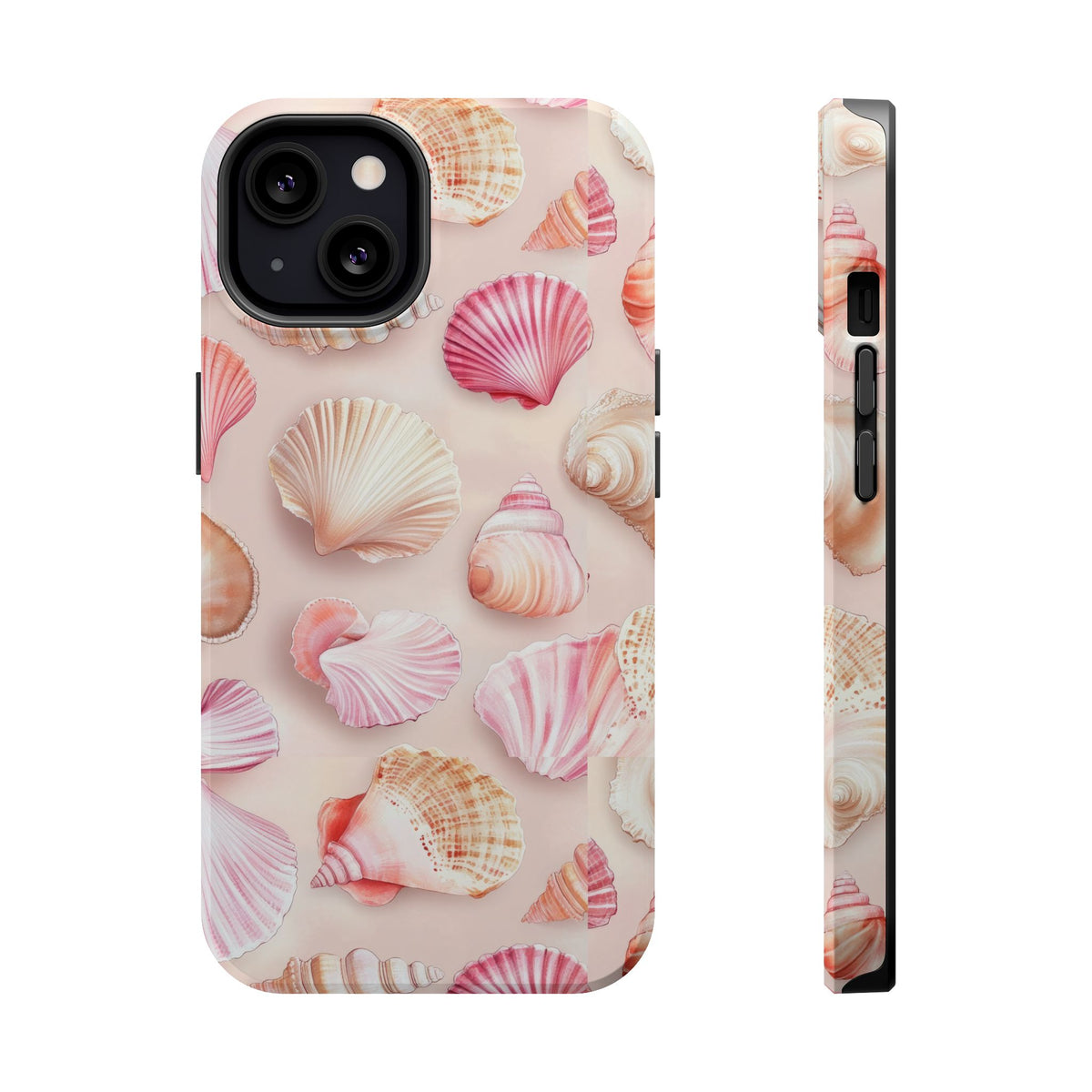 Blush Seashell MagSafe case for iPhone 13, glossy finish