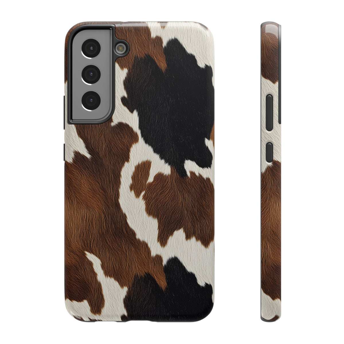 Brown Cow Print protective phone case for Samsung Galaxy S22 Plus, glossy finish
