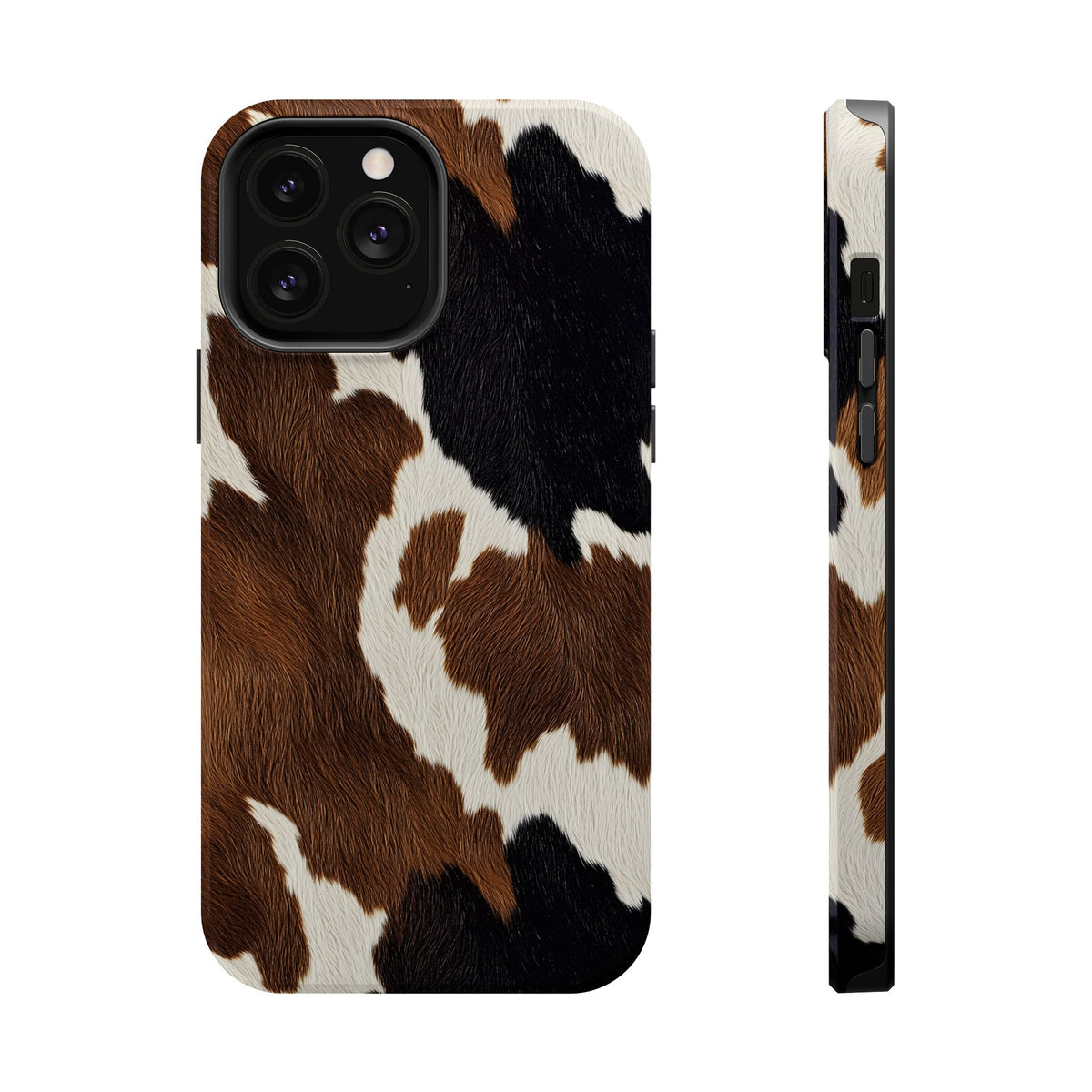 Brown Cow Print MagSafe case for iPhone 13 Pro Max, glossy finish