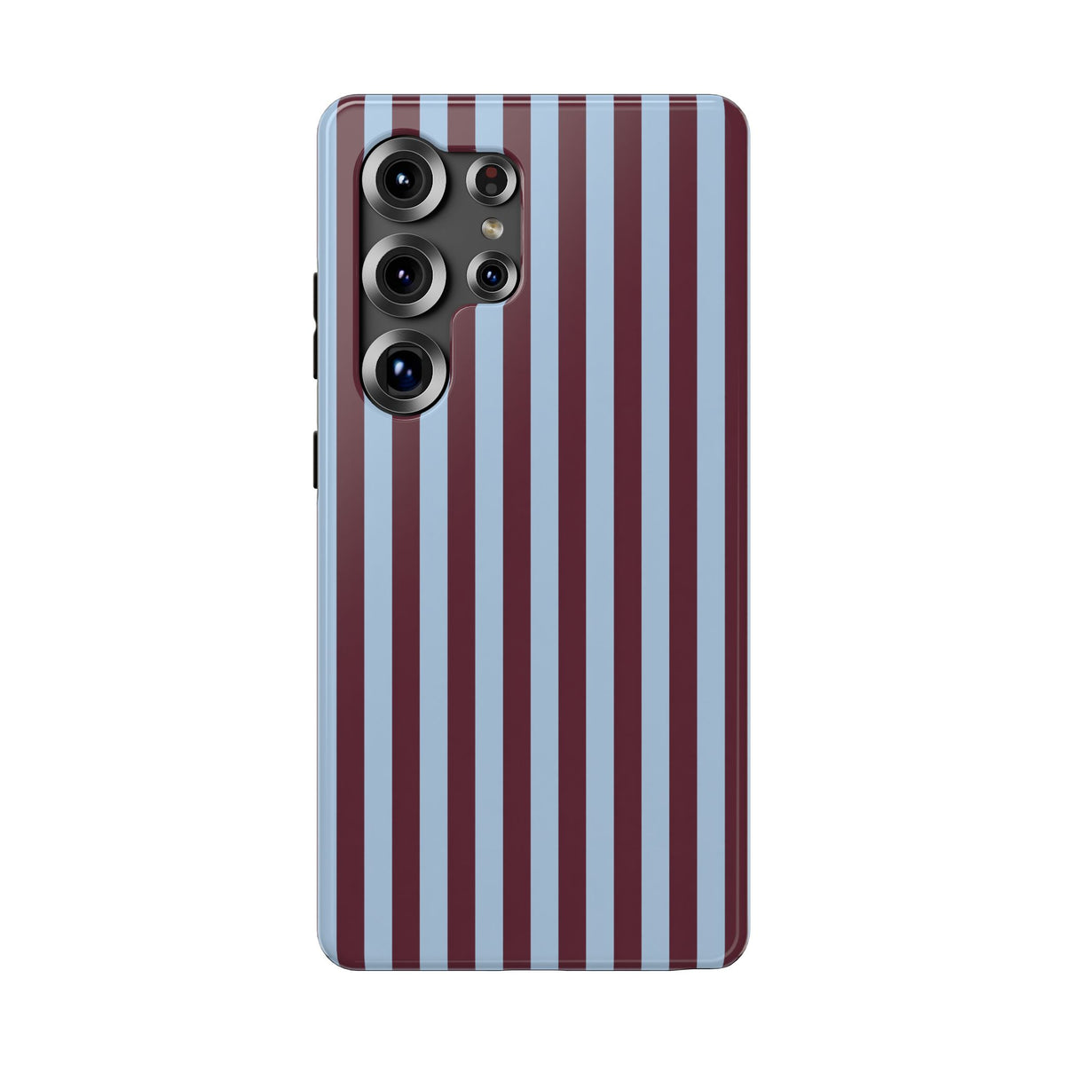 Burgundy Stripe protective phone case for Samsung Galaxy S25 Ultra, glossy finish