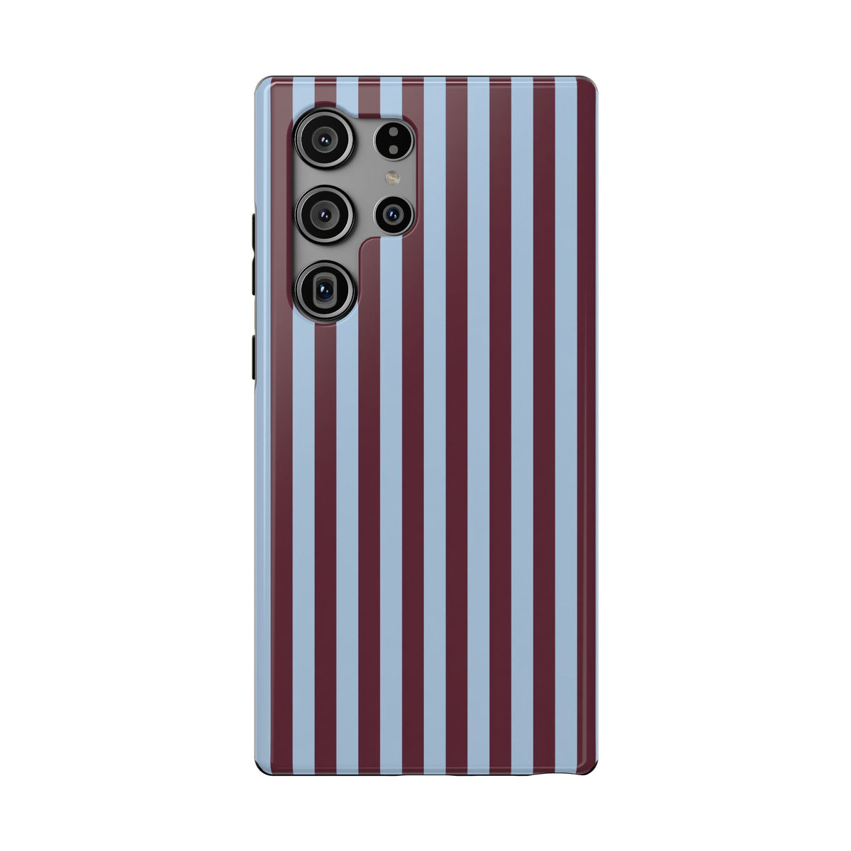Burgundy Stripe protective phone case for Samsung Galaxy S23 Ultra, glossy finish