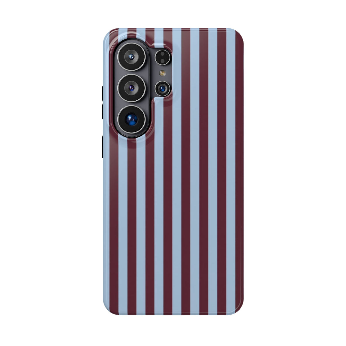 Burgundy Stripe protective phone case for Samsung Galaxy S26 Ultra, glossy finish