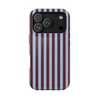 Burgundy Stripe MagSafe case for iPhone 18 Pro, glossy finish