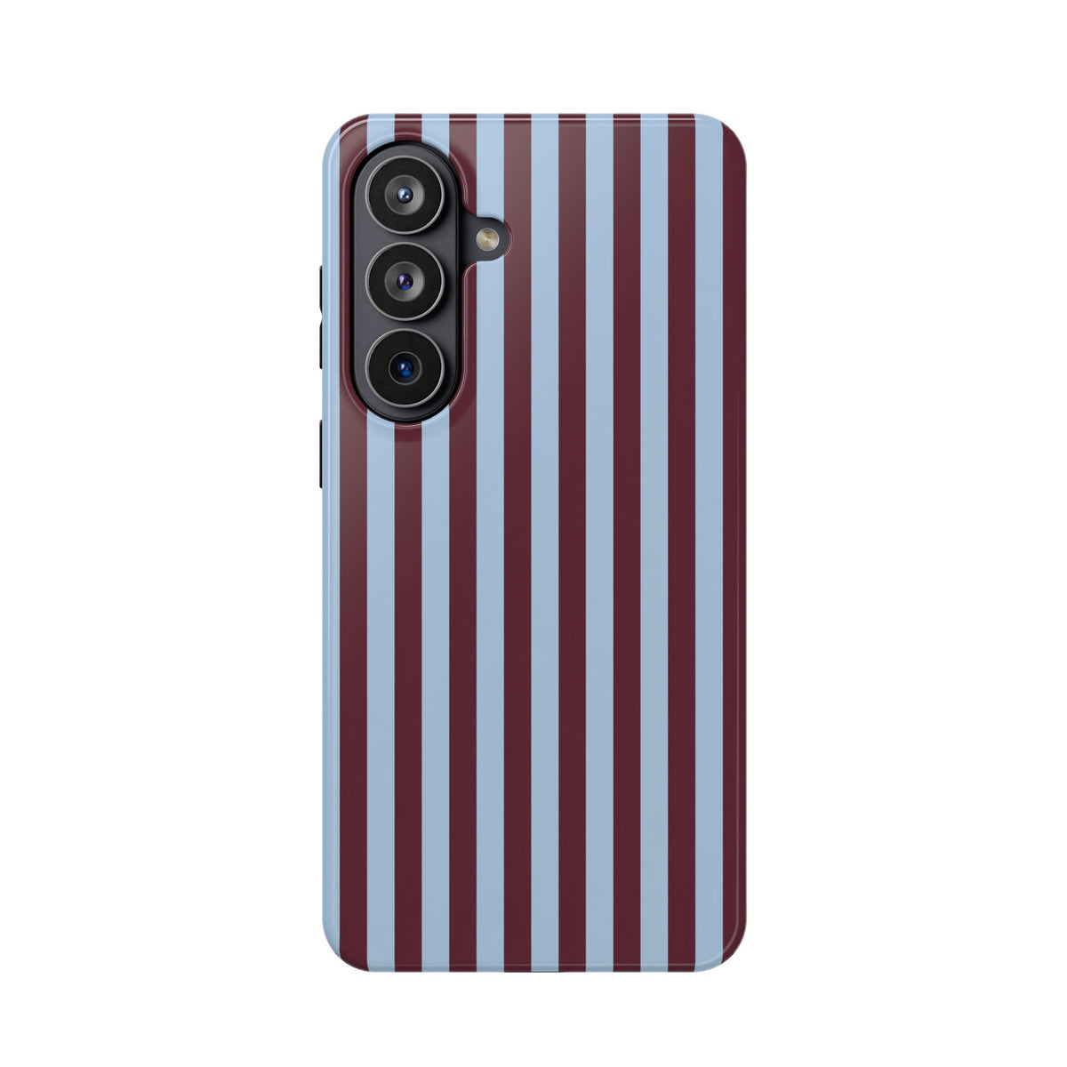 Burgundy Stripe MagSafe case for Samsung Galaxy S26 Plus, glossy finish