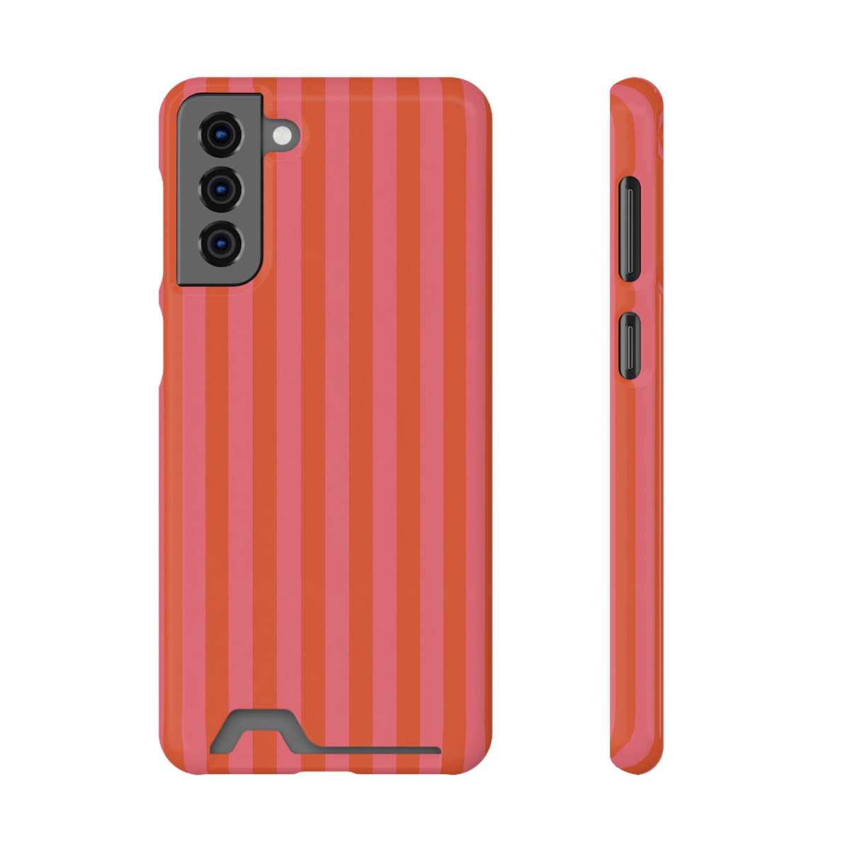 Cabana Stripe phone case with card holder for Samsung Galaxy S21 Plus, glossy finish