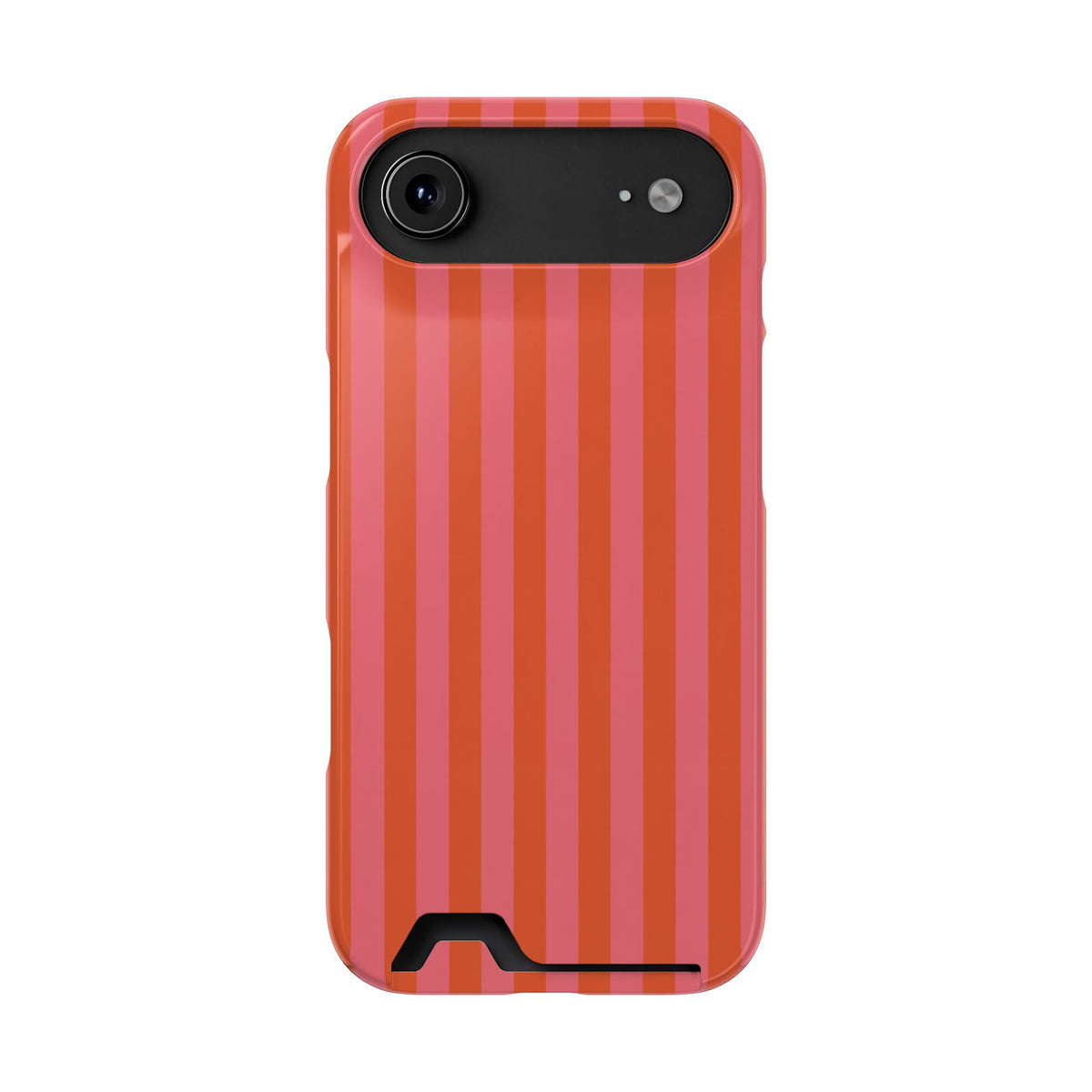 Cabana Stripe phone case with card holder for iPhone 17 Air, glossy finish