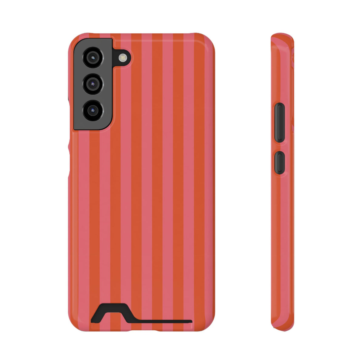 Cabana Stripe phone case with card holder for Samsung Galaxy S22 Plus, glossy finish