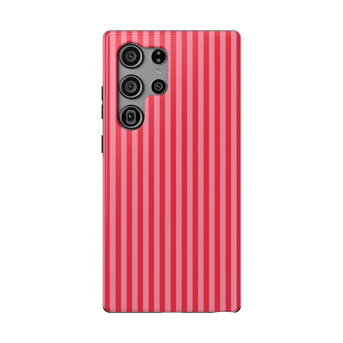 Candy Red Stripe protective phone case for Samsung Galaxy S23 Ultra, glossy finish