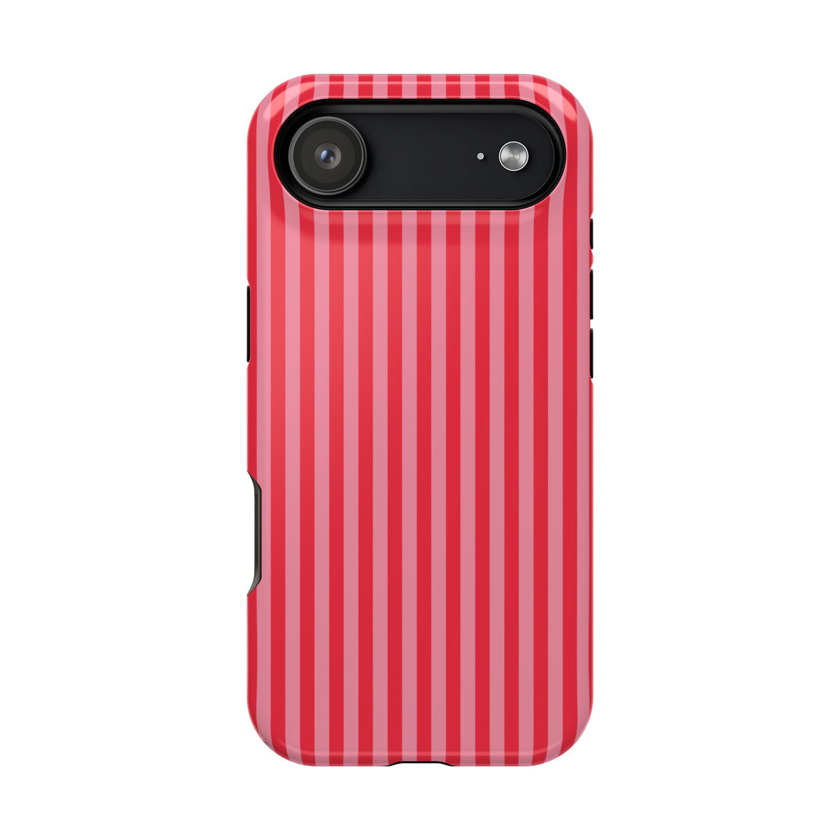 Candy Red Stripe MagSafe case for iPhone 17 Air, glossy finish