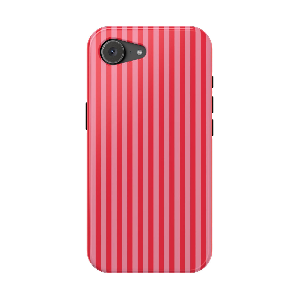 Candy Red Stripe MagSafe case for iPhone 16e, matte finish