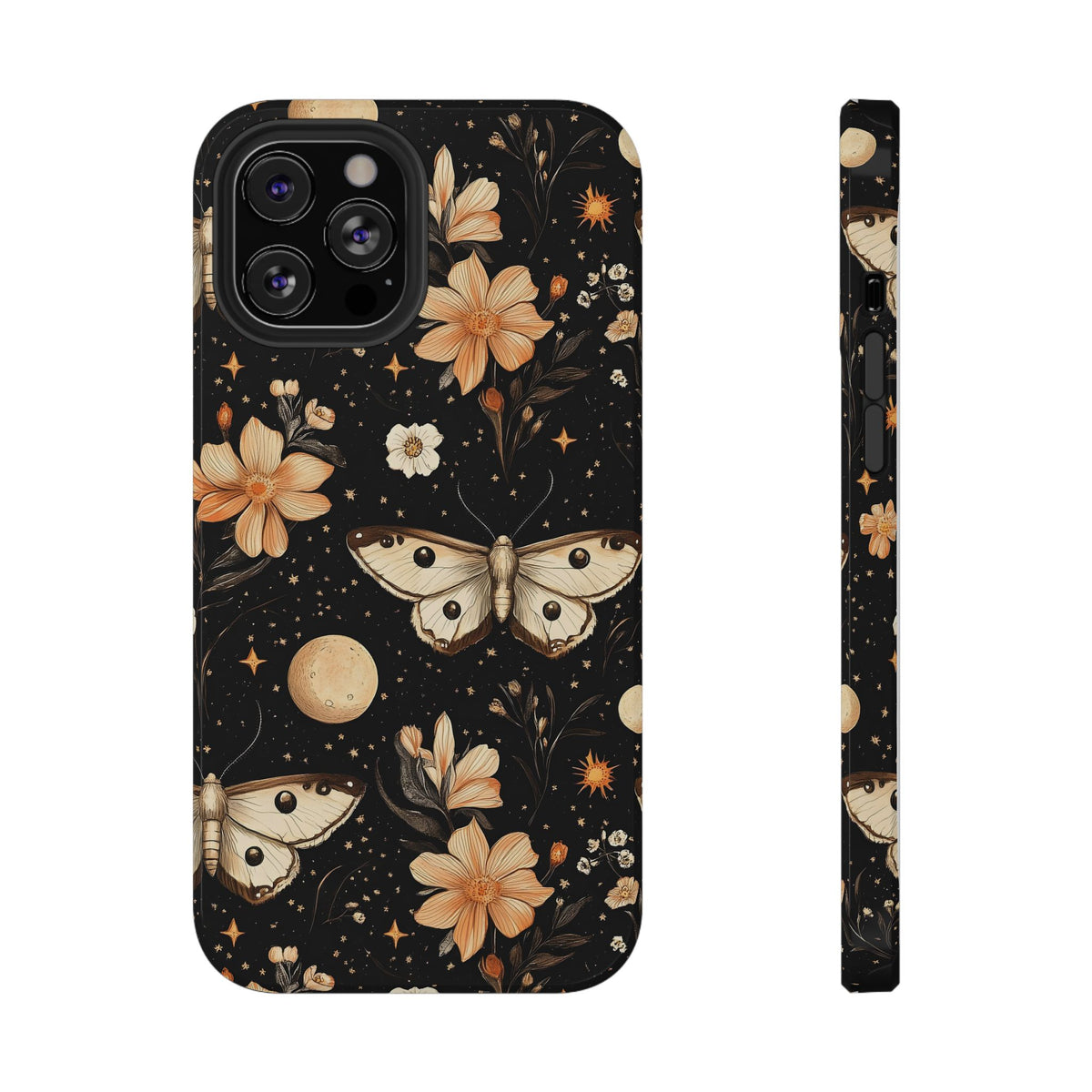 Celestial Moth protective phone case for iPhone 12 Pro Max, glossy finish