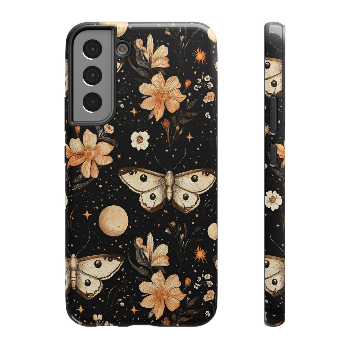 Celestial Moth protective phone case for Samsung Galaxy S22 Plus, glossy finish