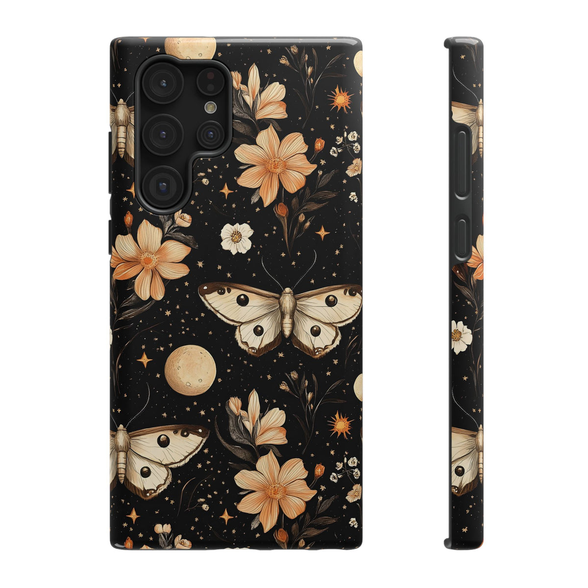 Celestial Moth protective phone case for Samsung Galaxy S22 Ultra, glossy finish