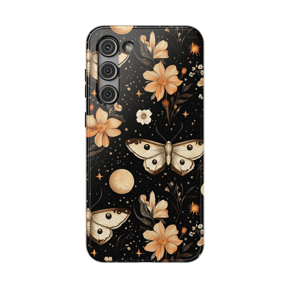Celestial Moth protective phone case for Samsung Galaxy S23 Plus, glossy finish
