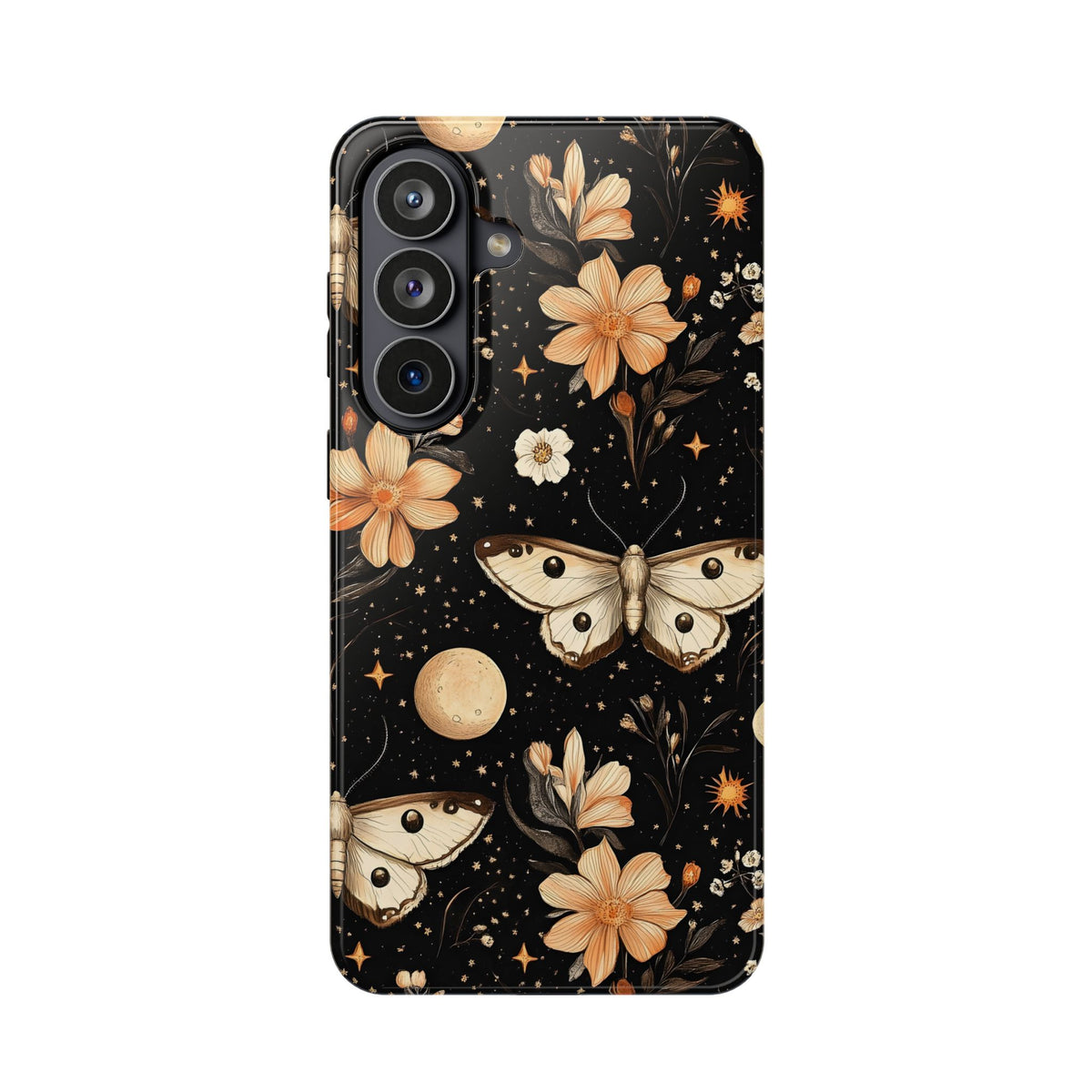 Celestial Moth protective phone case for Samsung Galaxy S26 Plus, glossy finish