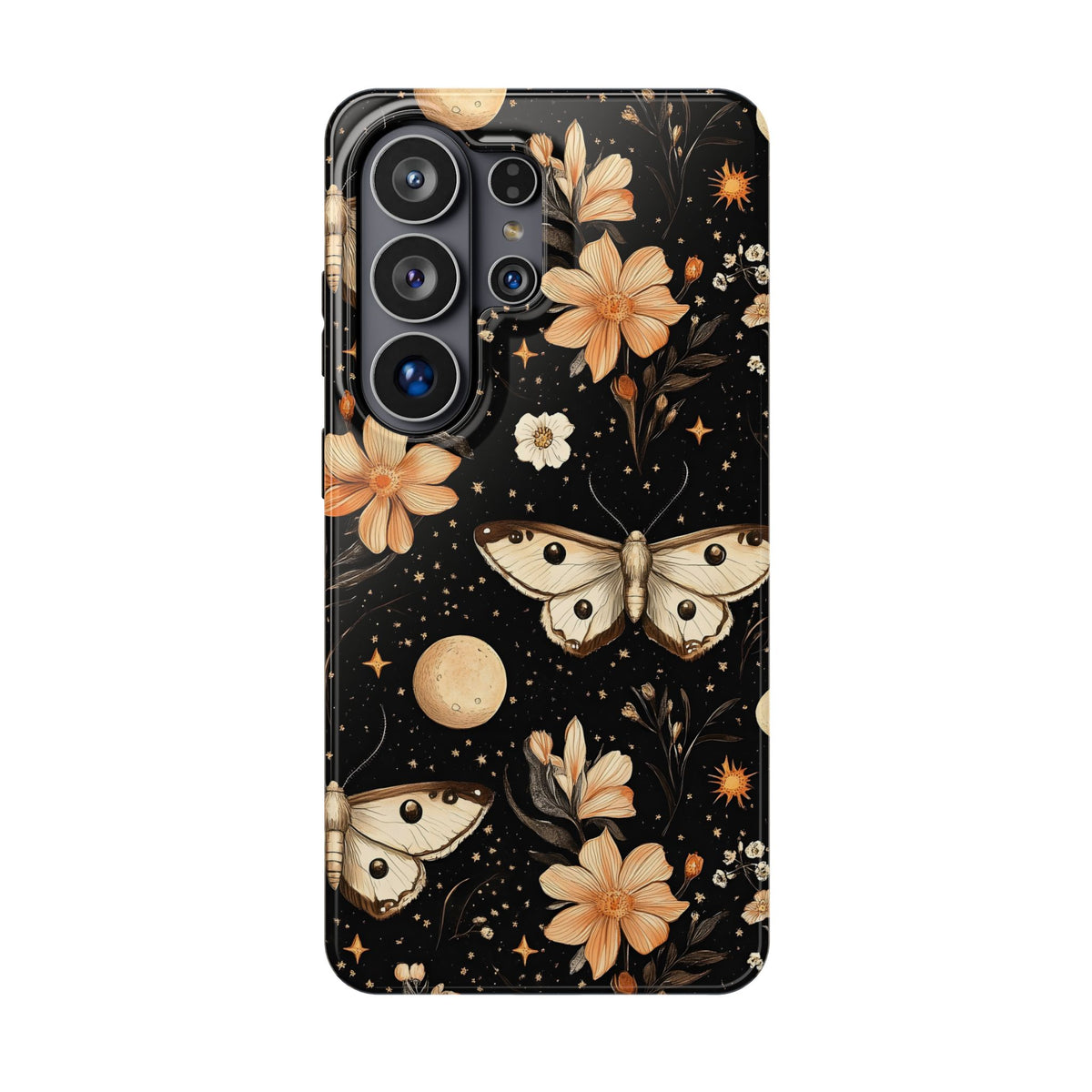 Celestial Moth protective phone case for Samsung Galaxy S26 Ultra, glossy finish