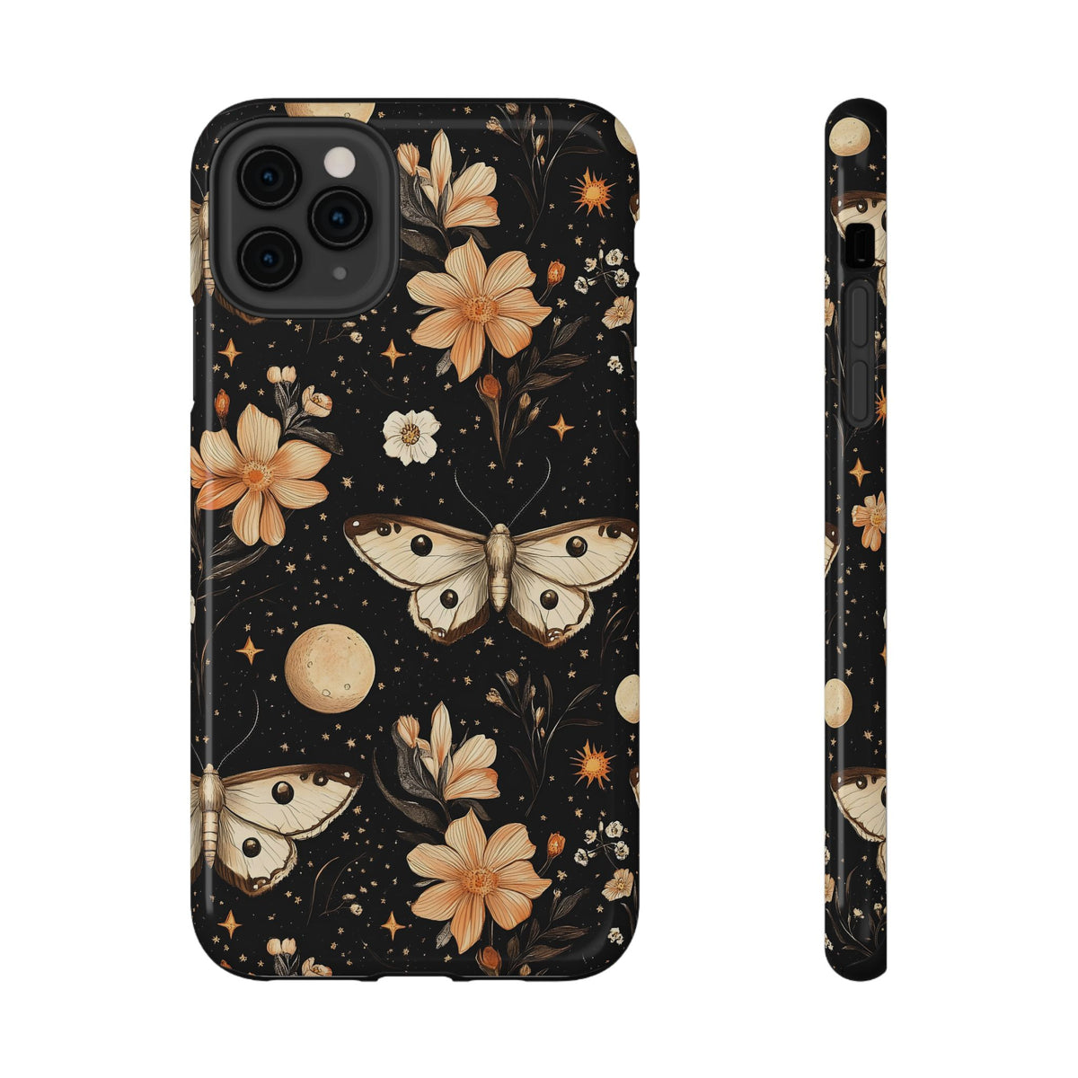 Celestial Moth protective phone case for iPhone 11 Pro Max, glossy finish