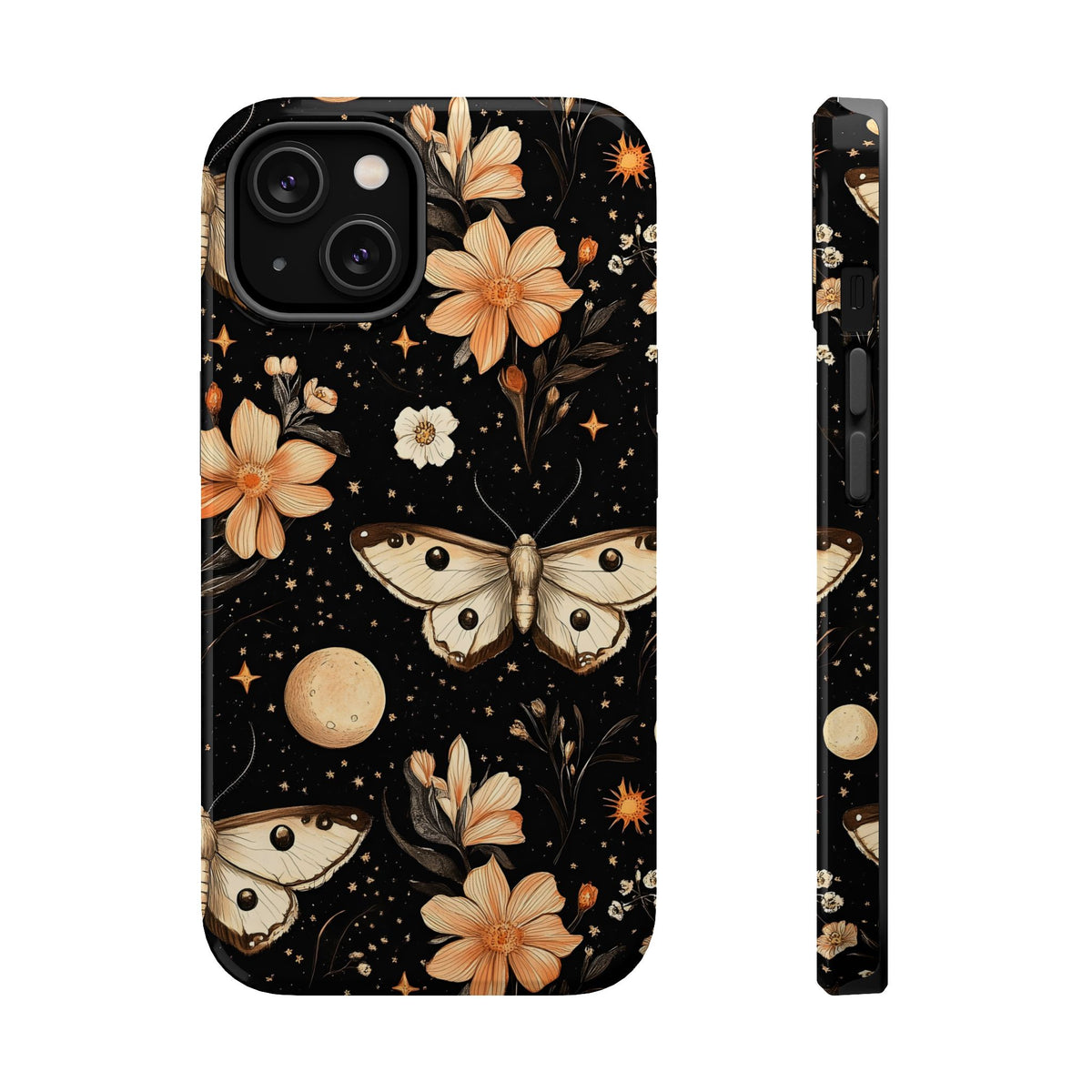 Celestial Moth MagSafe case for iPhone 14, glossy finish