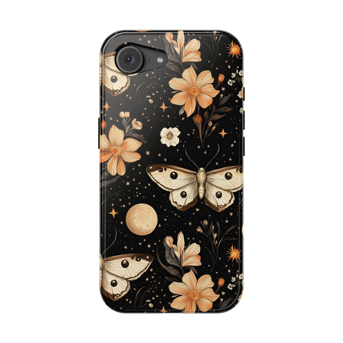 Celestial Moth MagSafe case for iPhone 17e, glossy finish