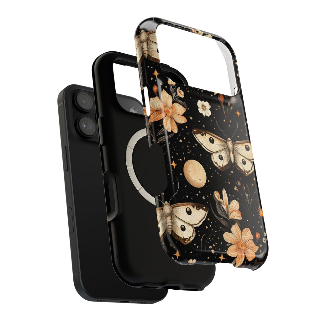 Celestial Moth MagSafe case, close-up of the dual-layer construction