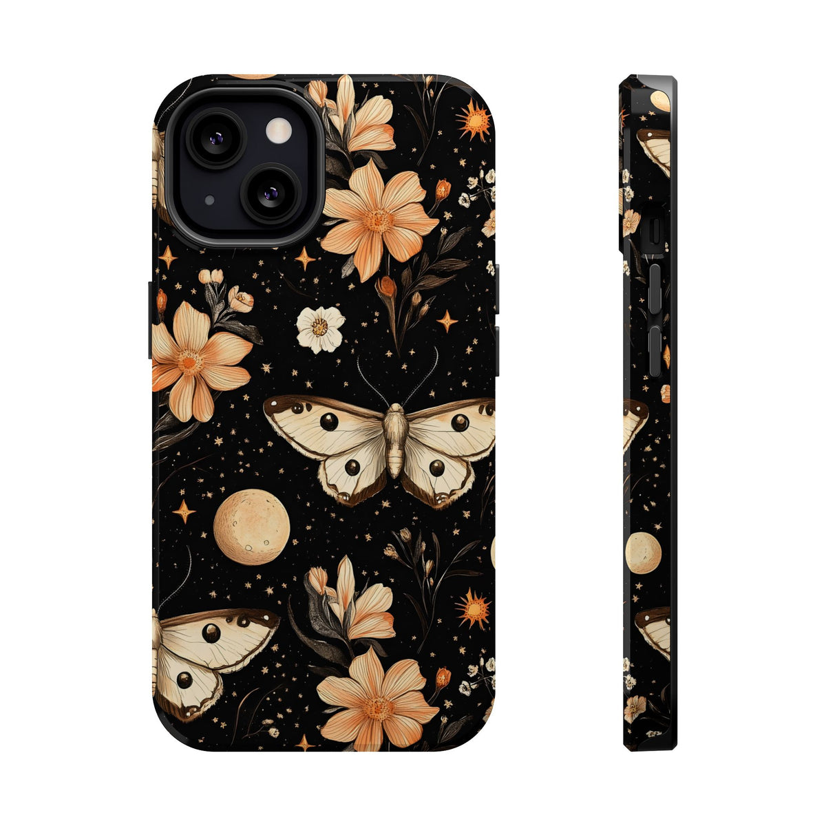 Celestial Moth MagSafe case for iPhone 13, glossy finish