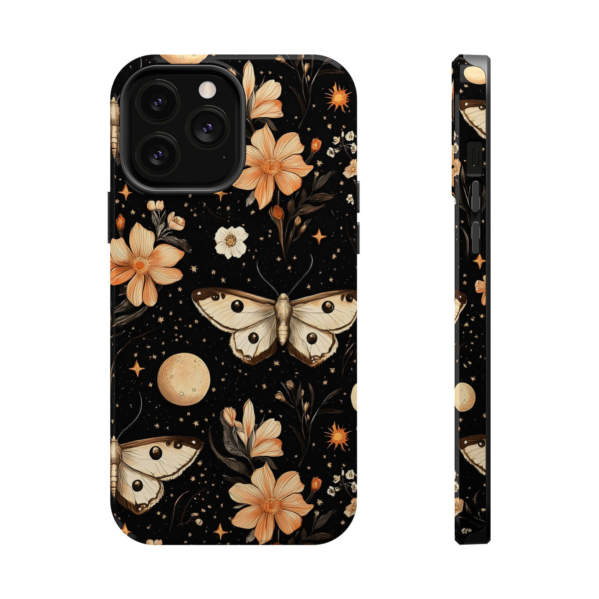 Celestial Moth MagSafe case for iPhone 13 Pro Max, glossy finish