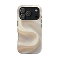 Champagne Satin protective phone case for iPhone 18 Pro, glossy finish