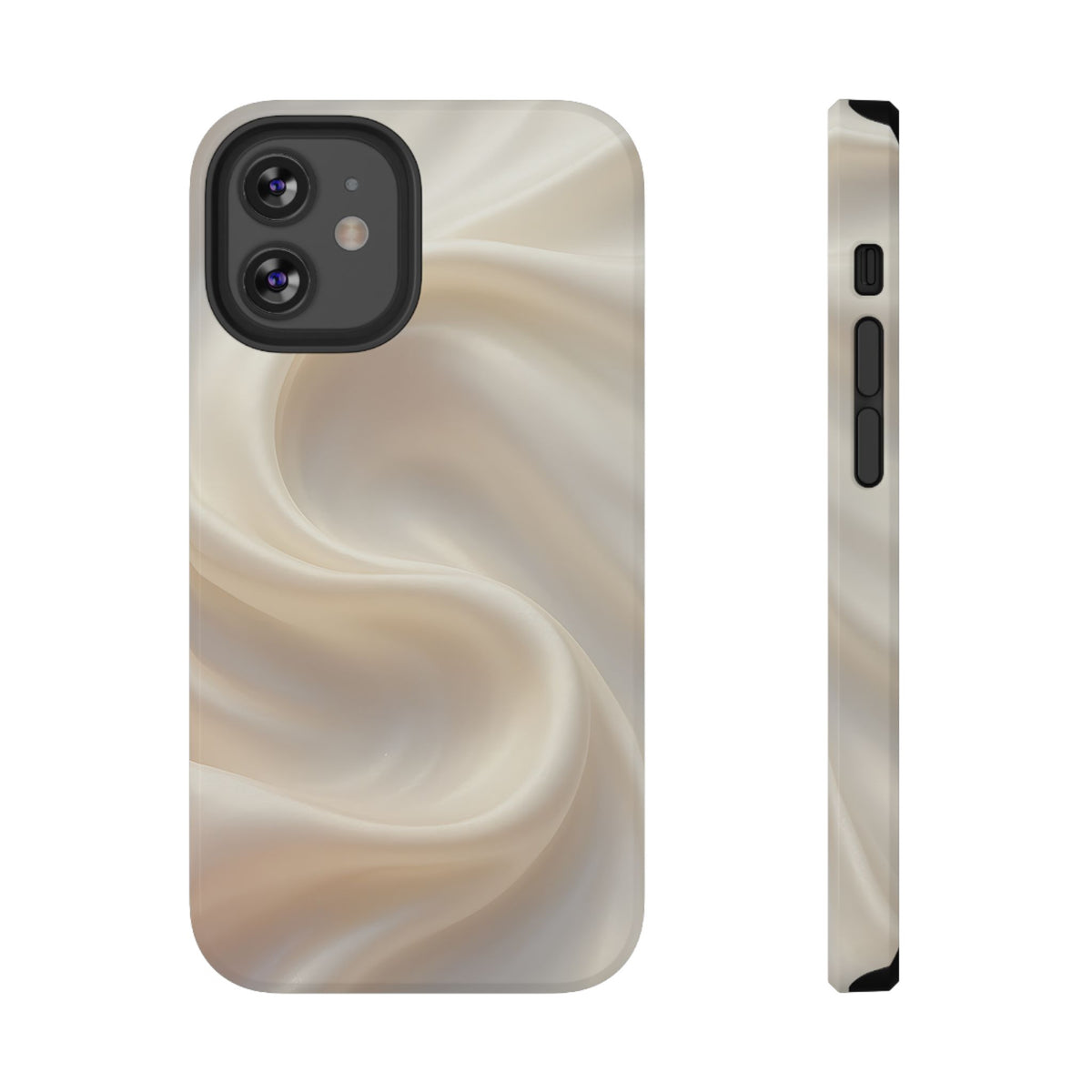 Champagne Satin protective phone case for iPhone 12 Mini, glossy finish