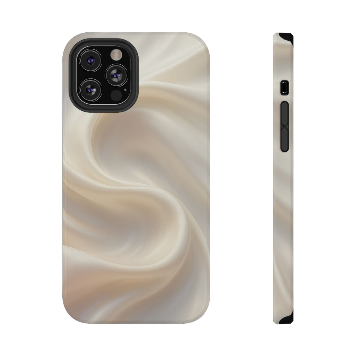 Champagne Satin protective phone case for iPhone 12 Pro, glossy finish