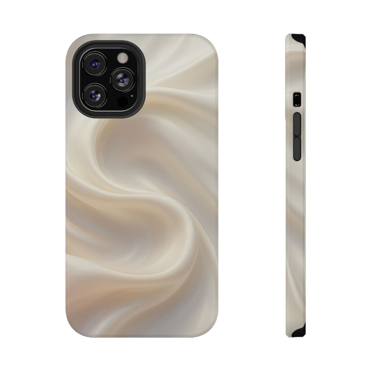 Champagne Satin protective phone case for iPhone 12 Pro Max, glossy finish