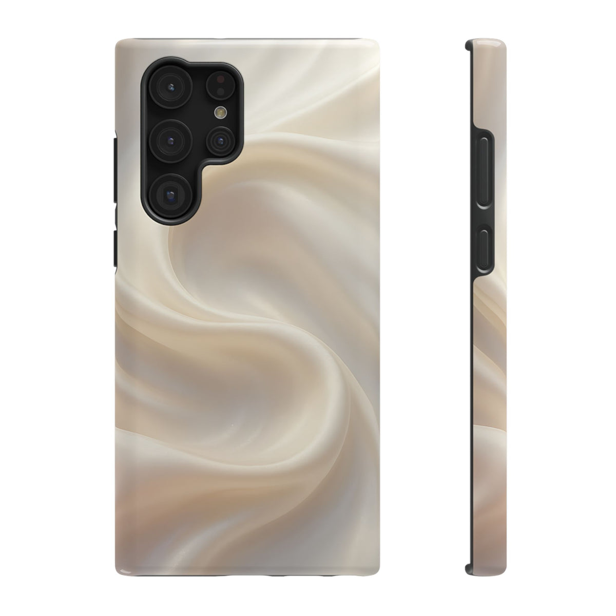 Champagne Satin protective phone case for Samsung Galaxy S22 Ultra, glossy finish