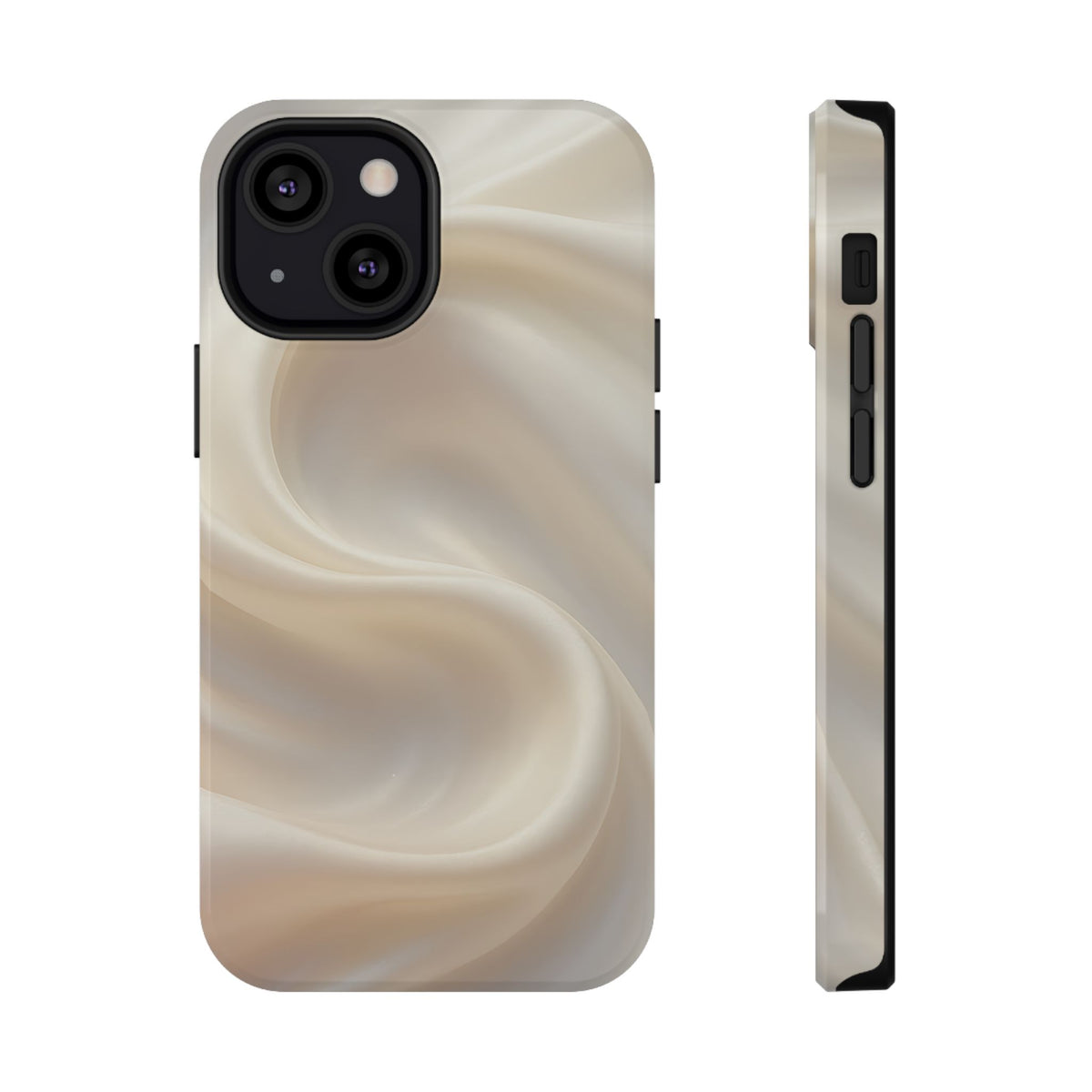 Champagne Satin protective phone case for iPhone 13 Mini, glossy finish