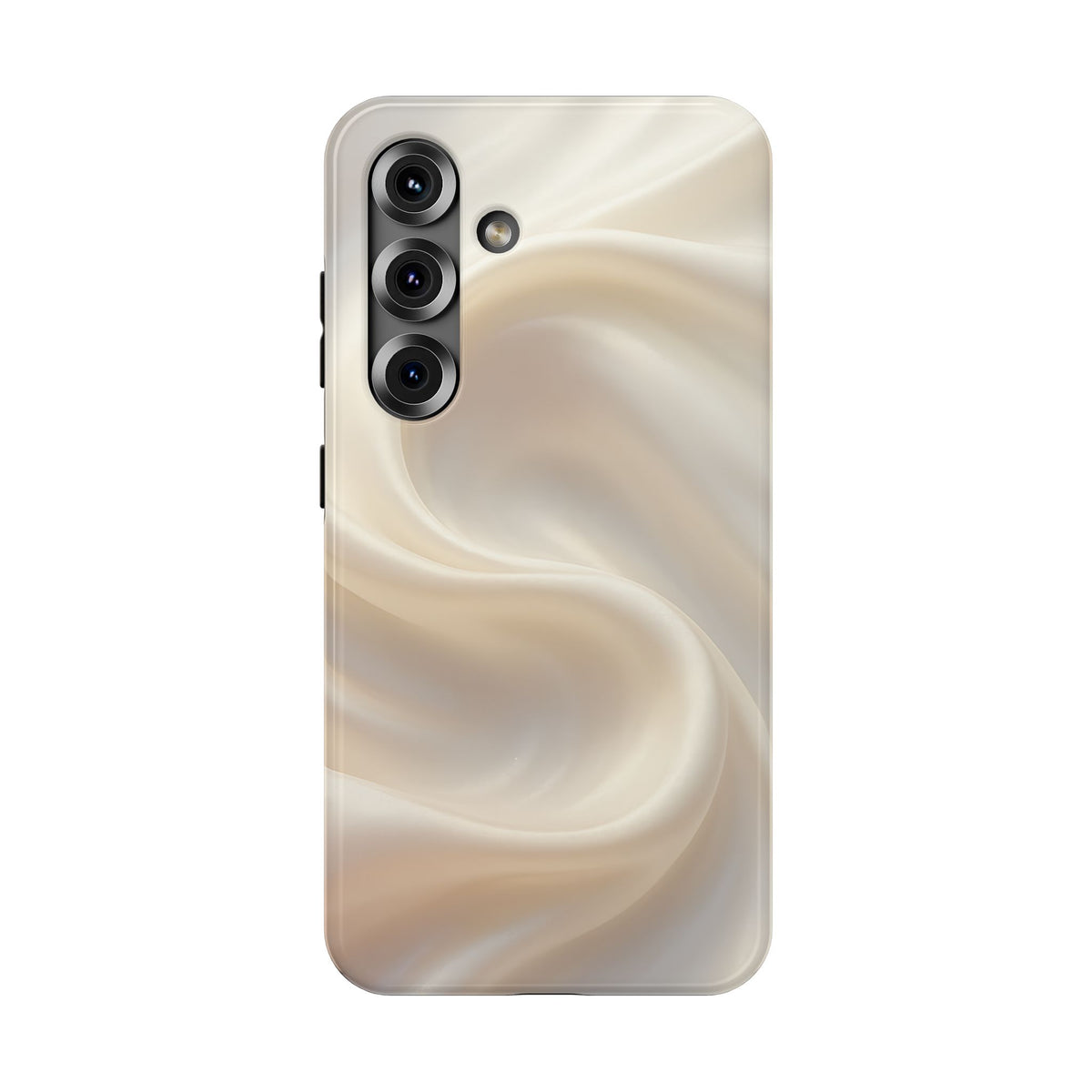 Champagne Satin protective phone case for Samsung Galaxy S25, glossy finish