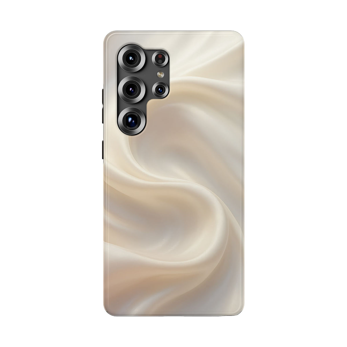 Champagne Satin protective phone case for Samsung Galaxy S25 Ultra, glossy finish