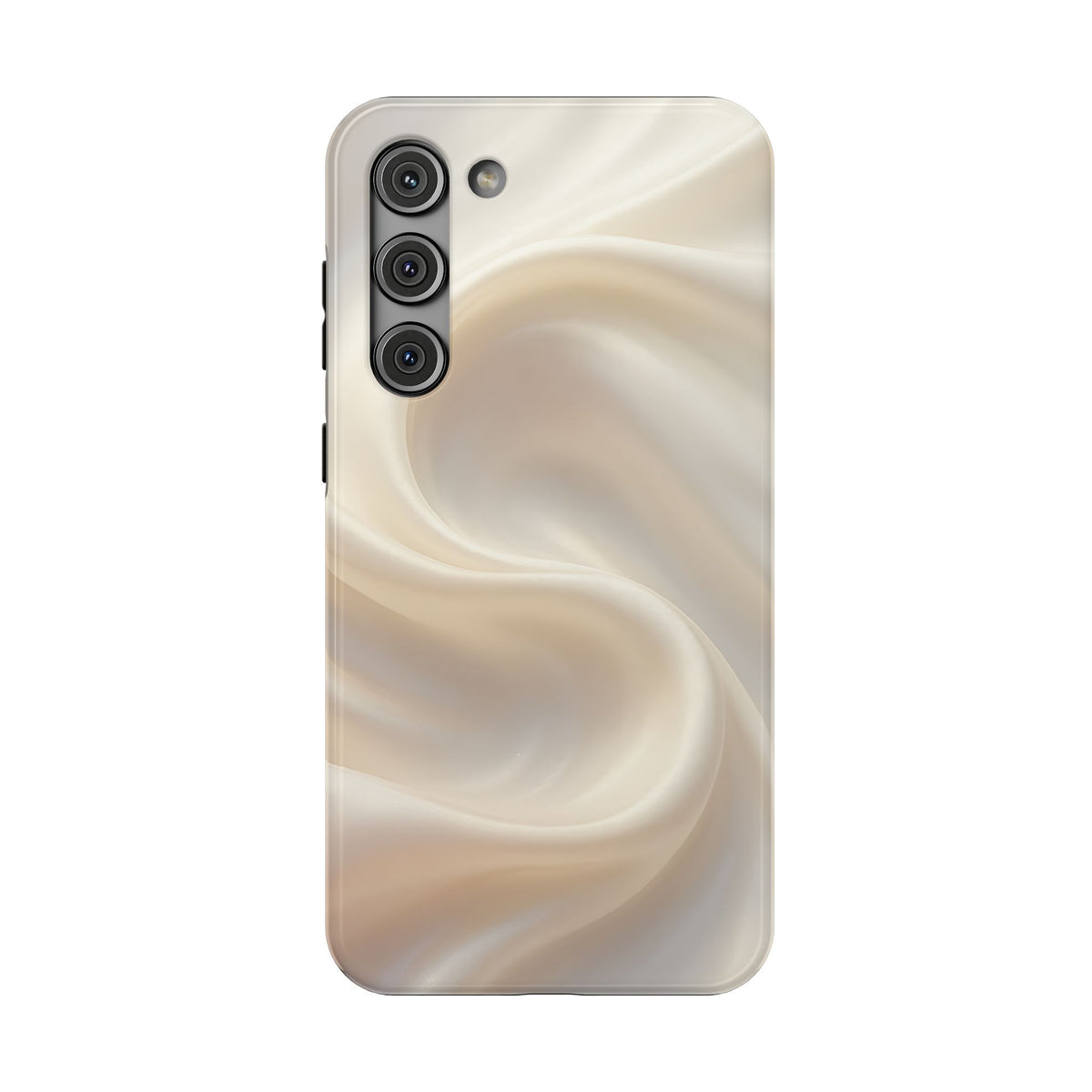 Champagne Satin protective phone case for Samsung Galaxy S23 Plus, glossy finish