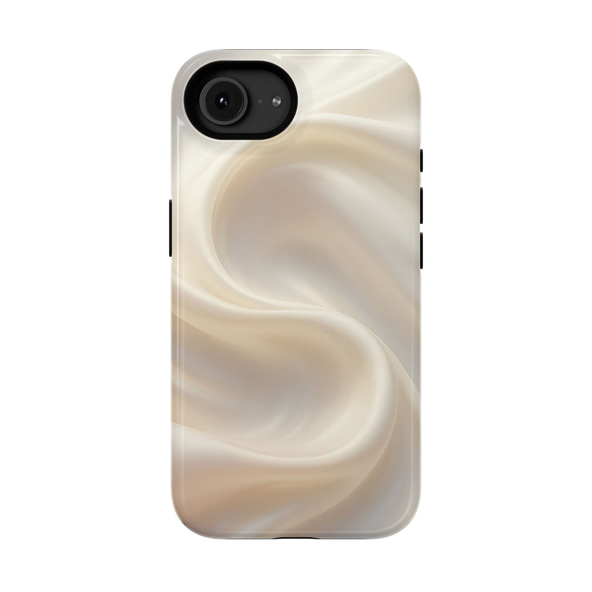 Champagne Satin protective phone case for iPhone 16e, glossy finish